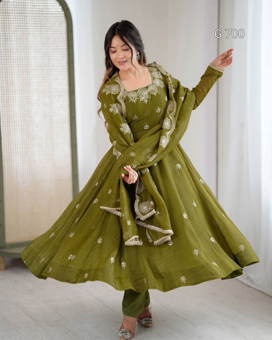 Premium Sequence Work Anarkali with Royal Appeal G 700