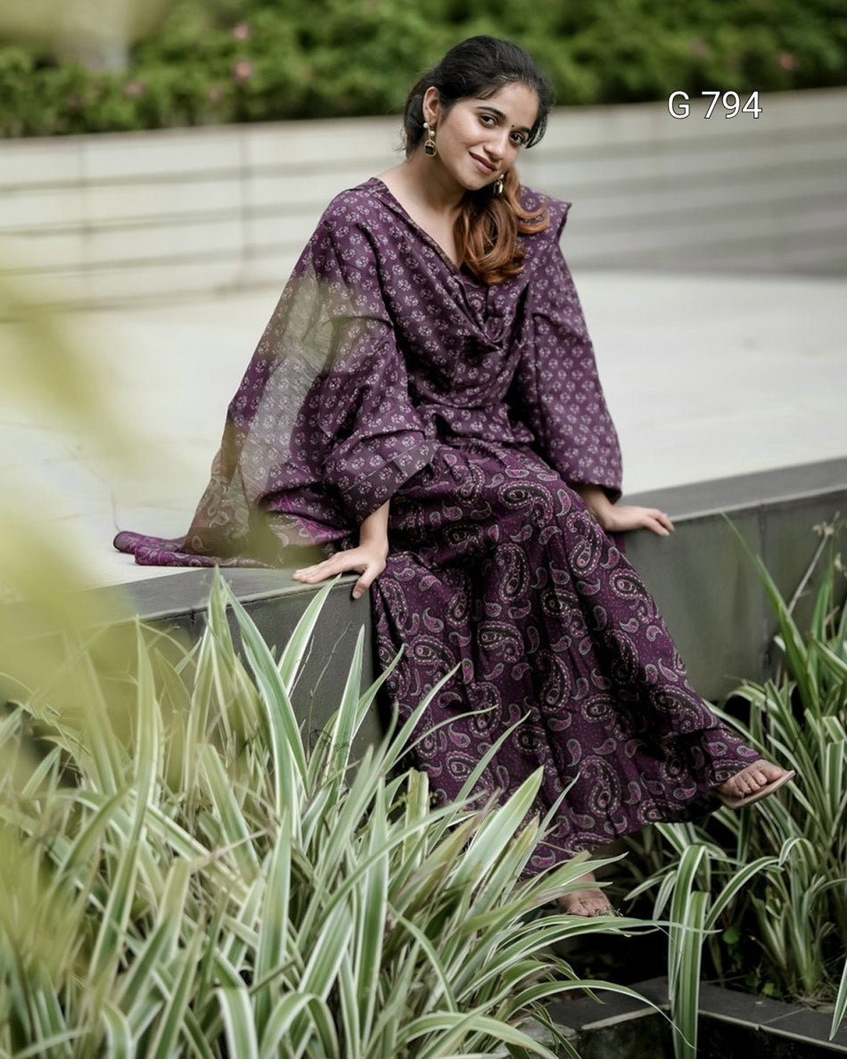 Premium Printed Rayon Ethnic Wear for Women G 794