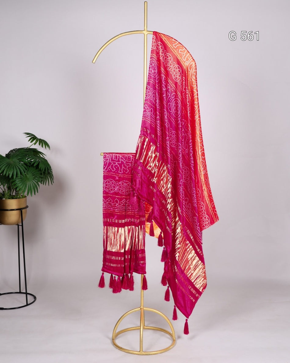 Designer Gaji Silk Dupatta with Timeless Charm - G 561 Dupatta