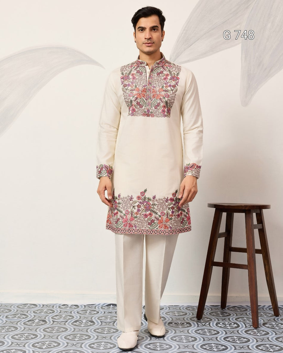 Traditional Mens Kurta Collection with Modern Style G 748