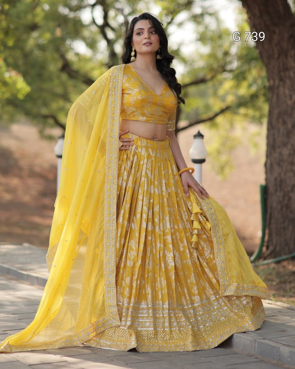 Luxurious Festive Lehenga for Wedding Functions G 739