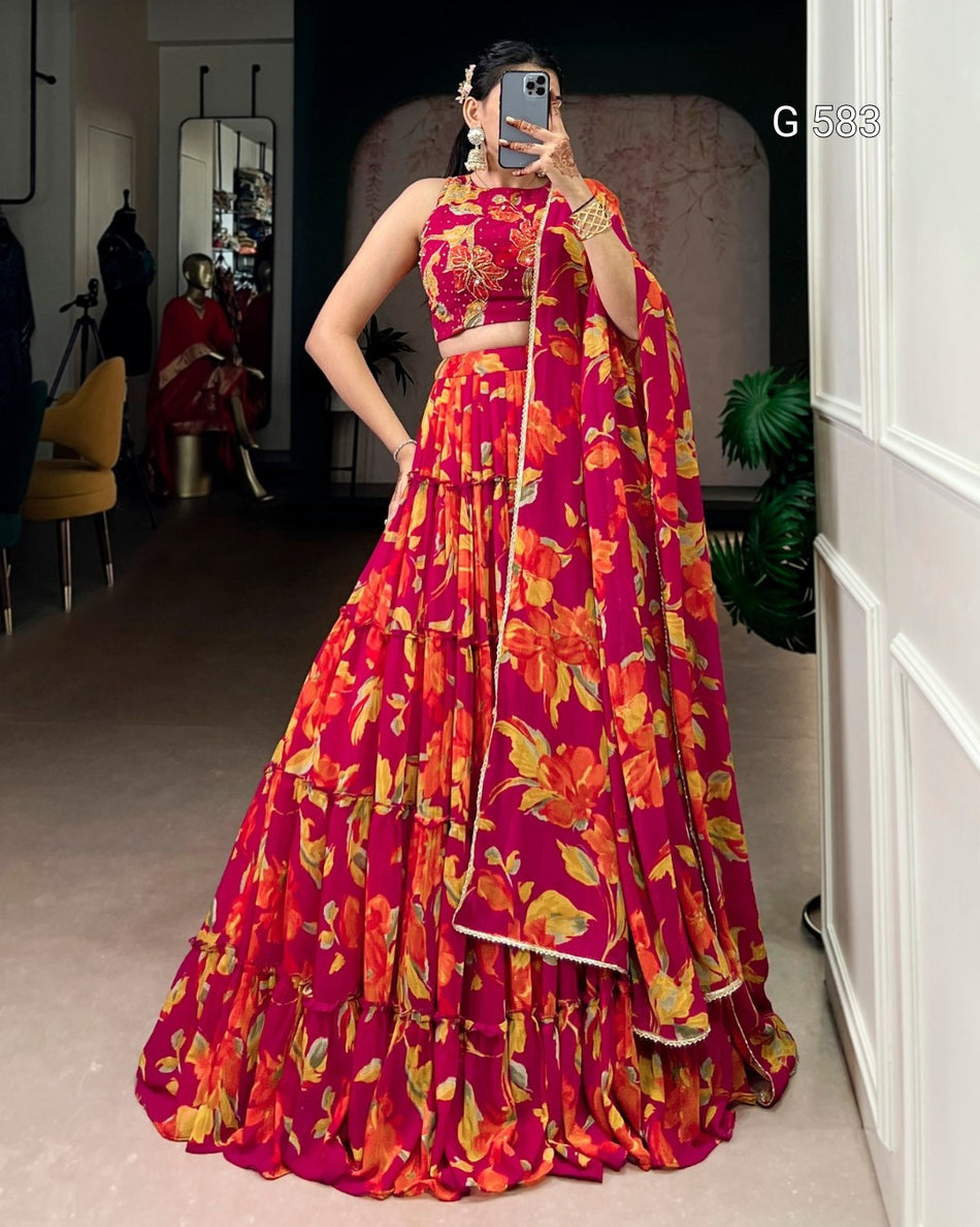 Beautiful Printed Lehenga for Special Occasions - G 583