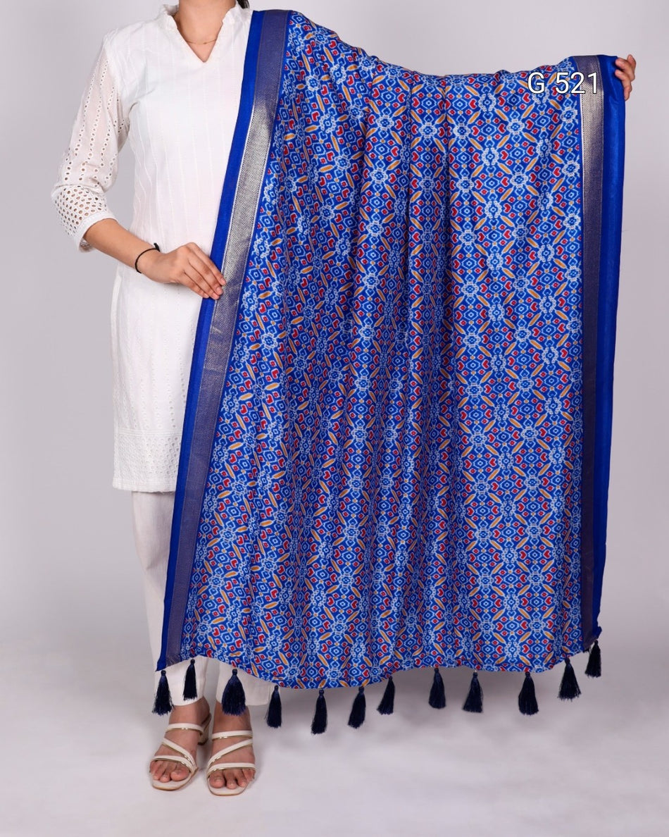 Soft Tasar Silk Dupatta with Elegant Finish - G 521