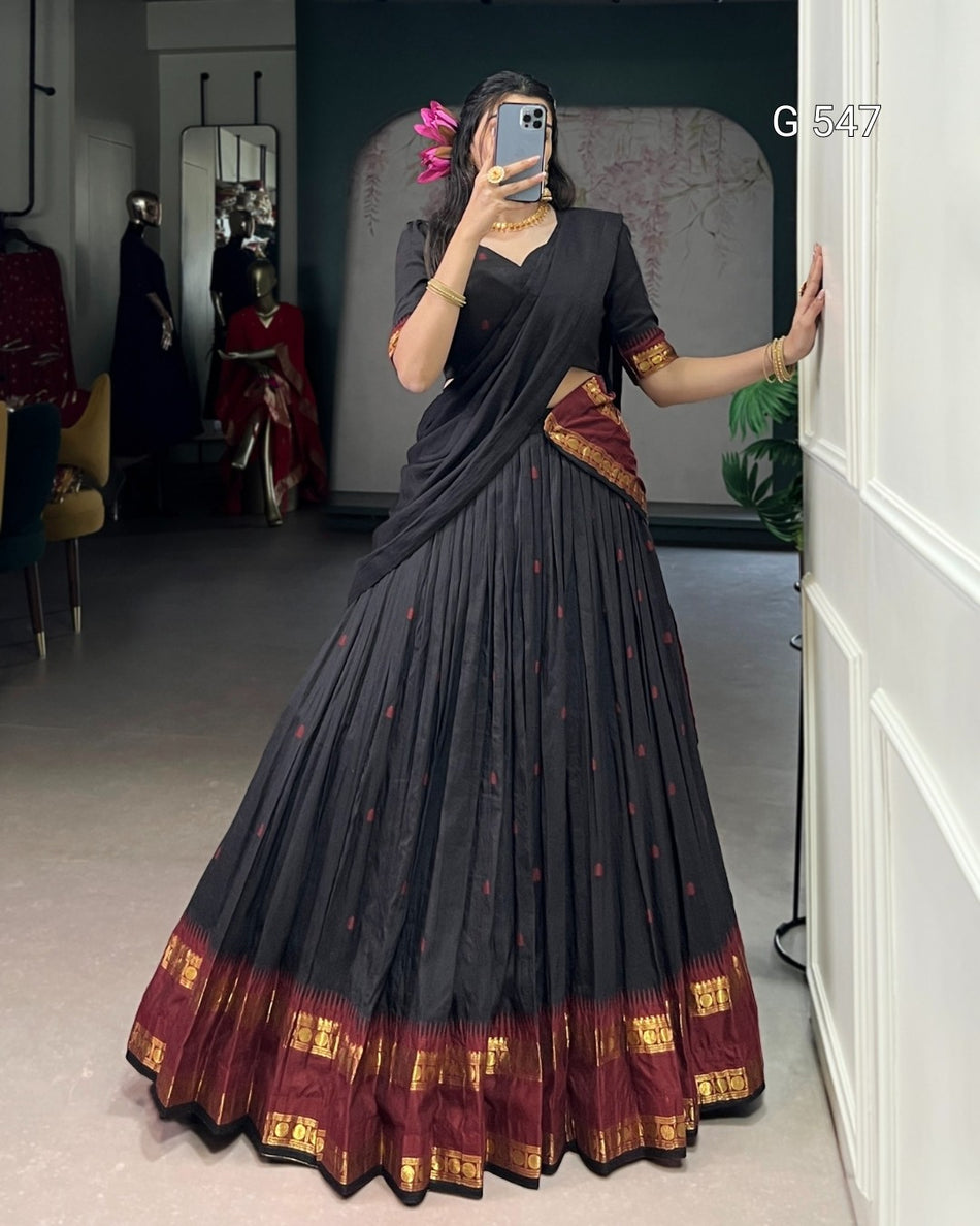 Beautiful Chanderi Cotton Lehenga for Festive Occasions - G 547