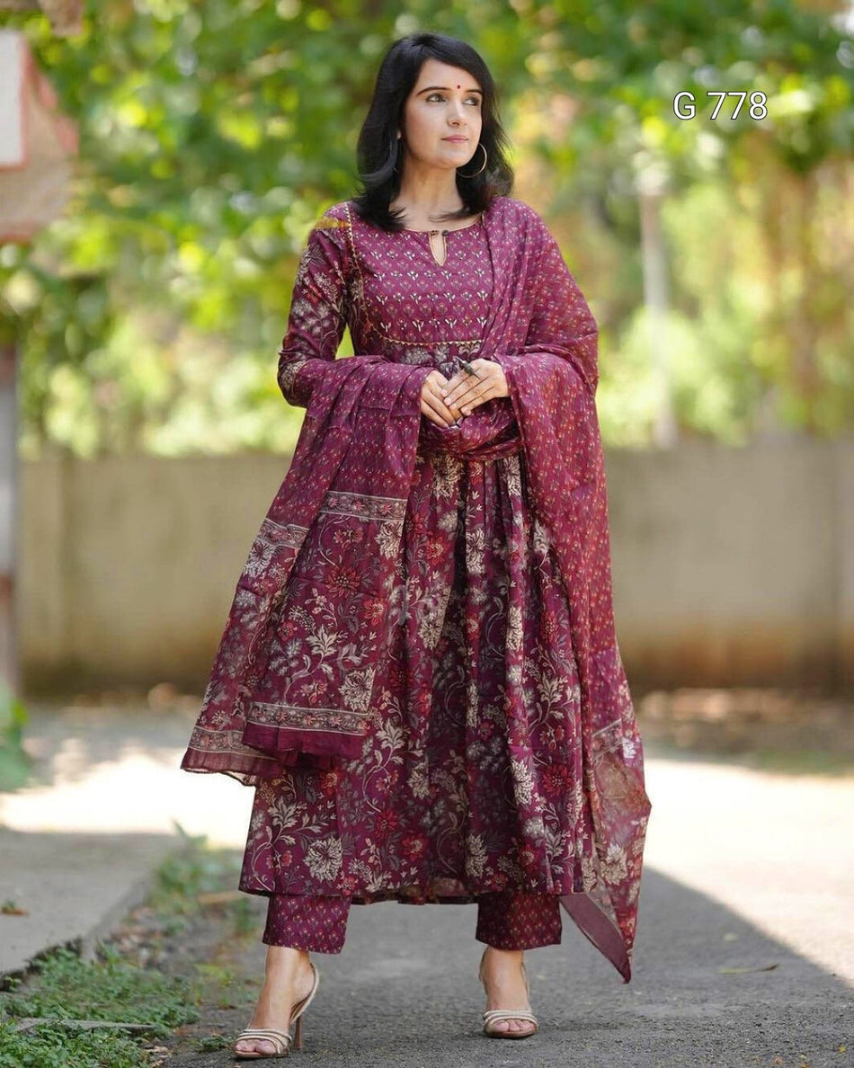 Comfortable Daily Wear Rayon Suit for Women G 778