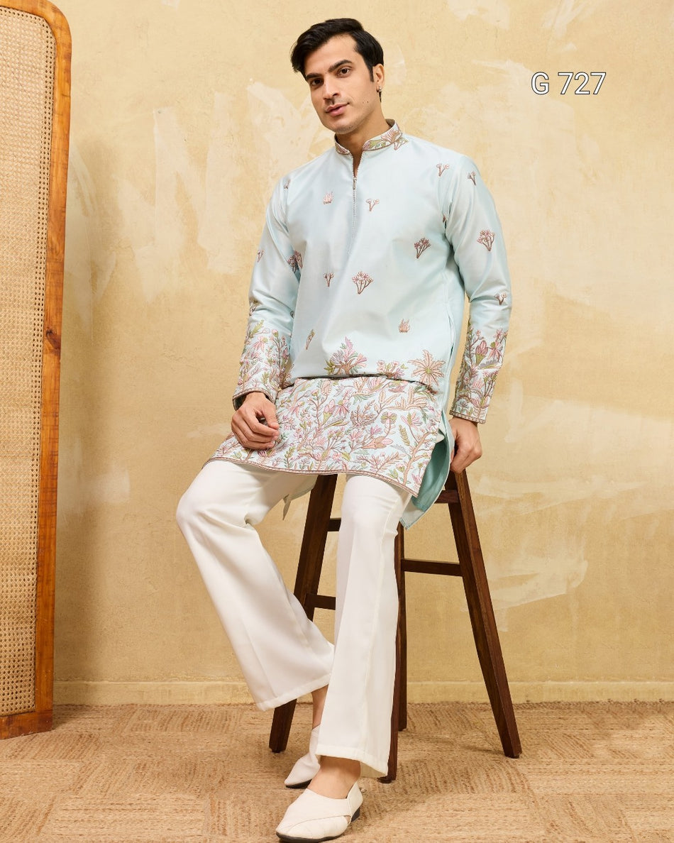 Wedding & Festival Special Men’s Embroidered Kurta Collection - G 727