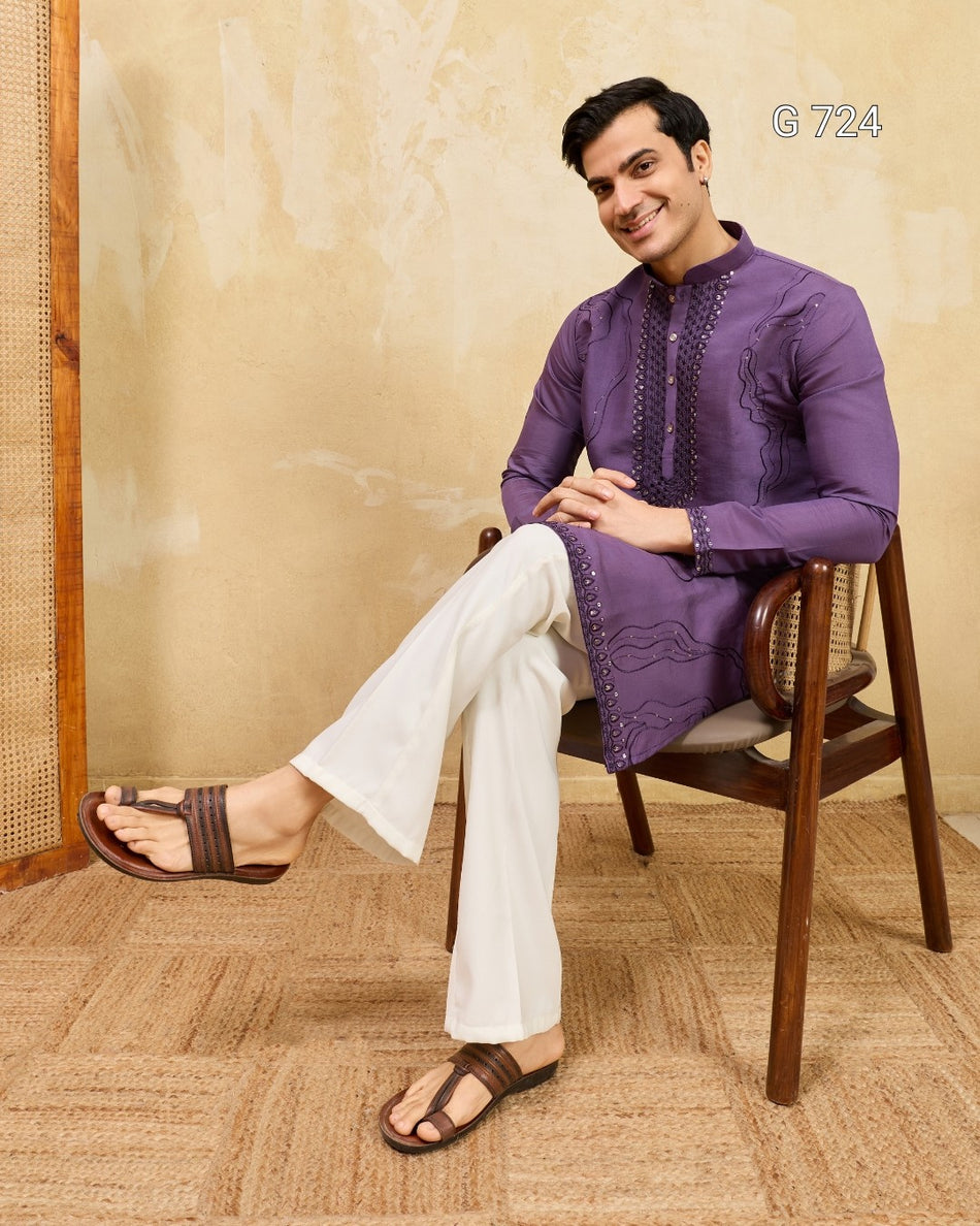 Graceful Ethnic Kurta with Timeless Festive Charm - G 724