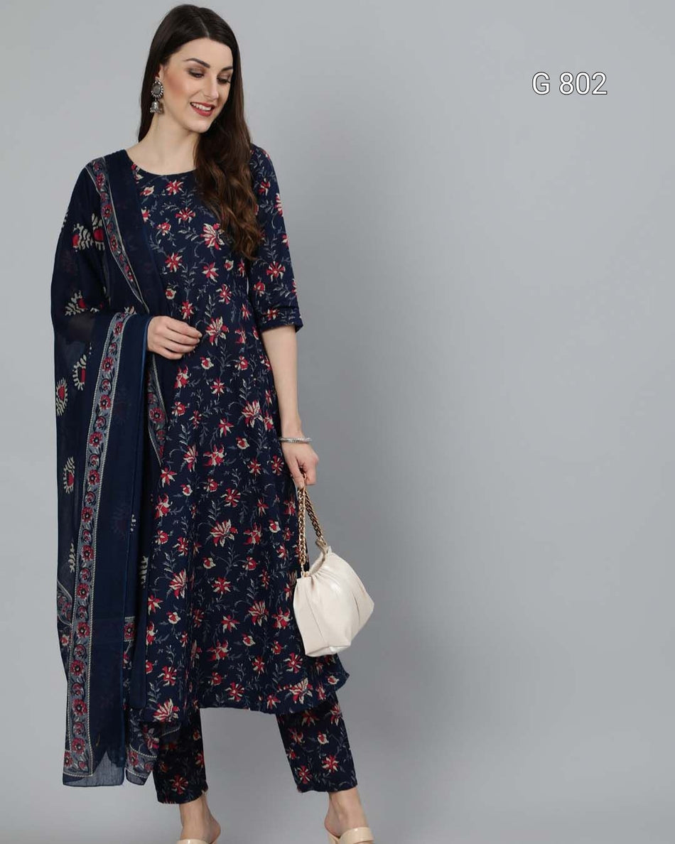 Readymade Rayon Kurti Pant Dupatta Collection G 802