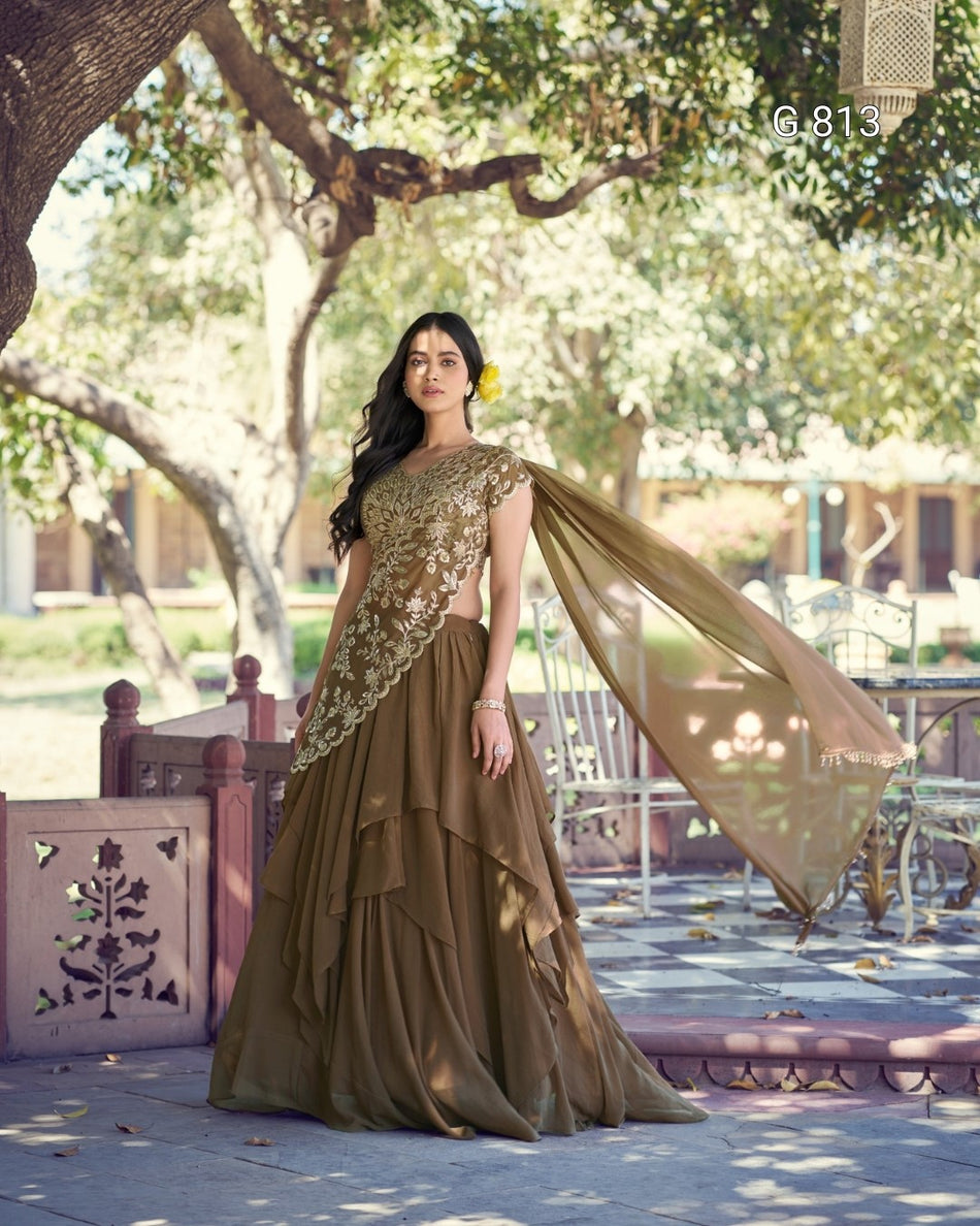 Graceful Ethnic Lehenga with Timeless Elegance G 813
