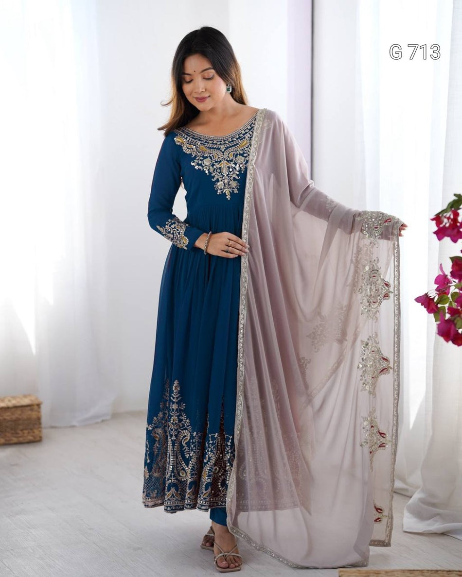 Designer Embroidered Gown for Grand Celebrations G 713