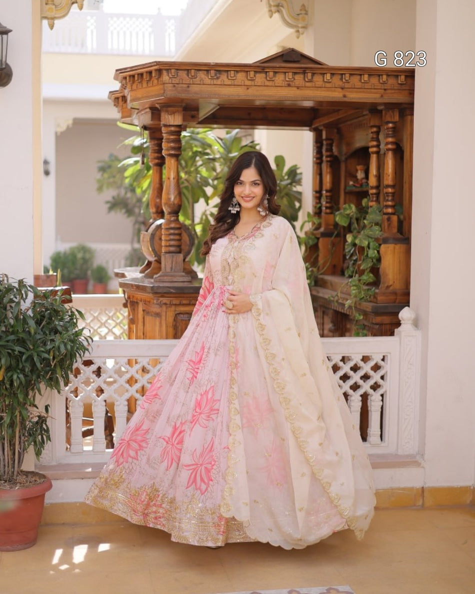 Designer Russian Silk Gown for Special Events G 823