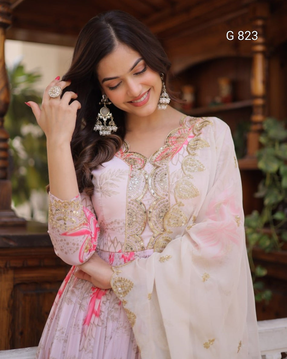 Designer Russian Silk Gown for Special Events G 823