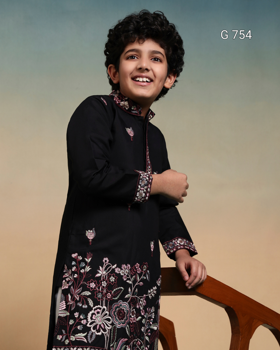 Kids Premium Kurta Pant Set for Boys | Festive Ethnic Wear Collection - G 754
