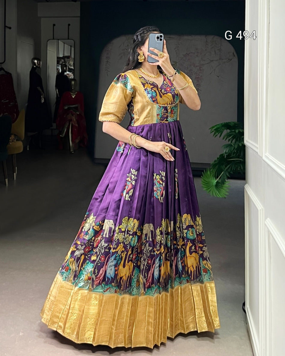 Royal Festive Gowns with Elegant Crafted Design - G 494