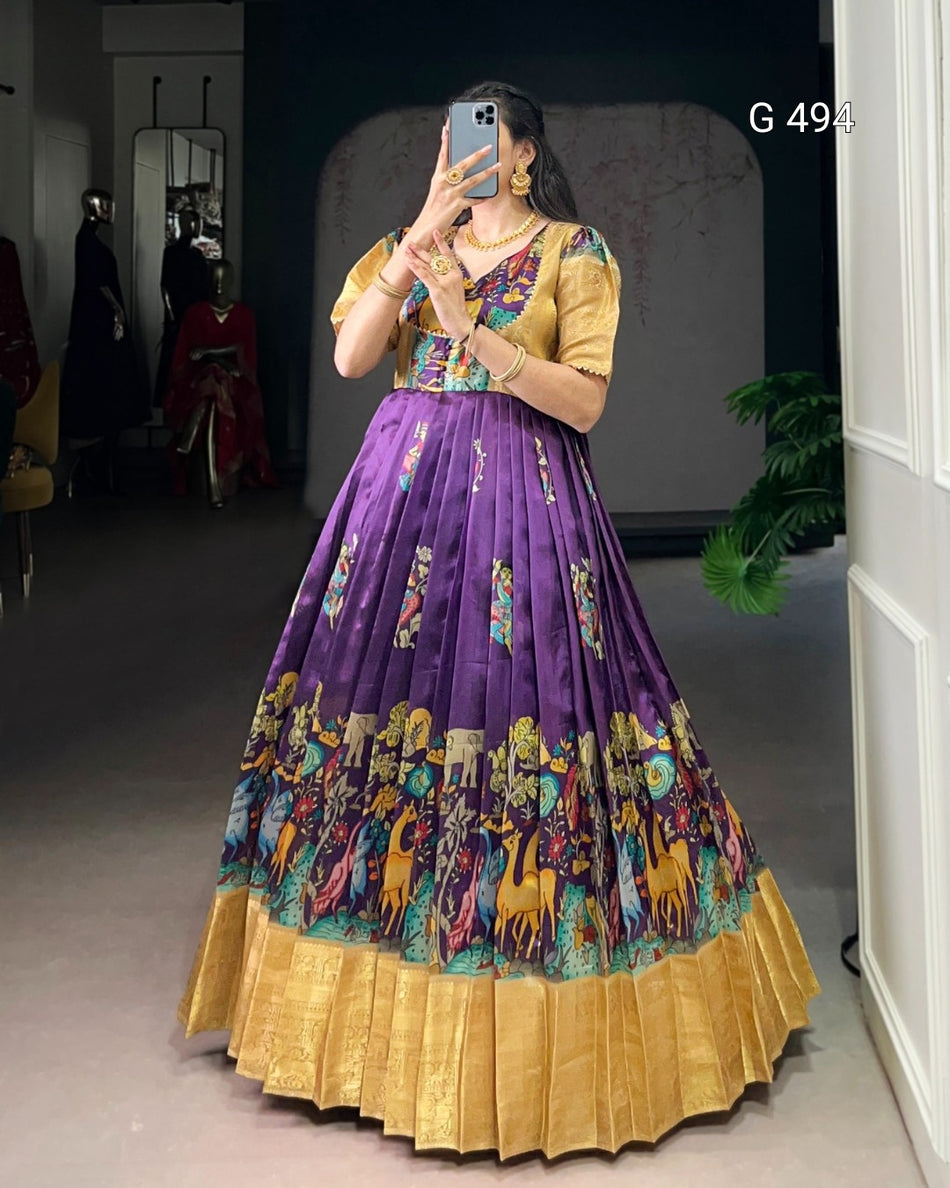 Royal Festive Gowns with Elegant Crafted Design - G 494