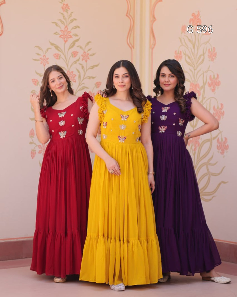 Elegant Party Wear Gown for Festive Occasions - G 596