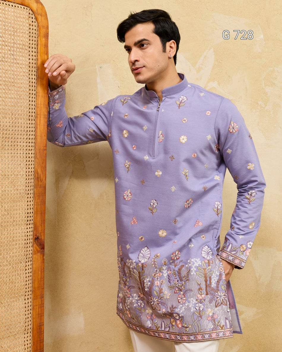 Wedding Special Men’s Embroidered Kurta Collection 2026- G 728