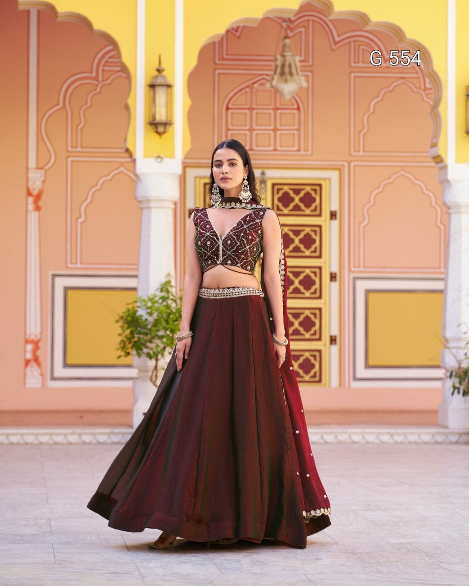 Designer Festive Look with Delicate Embroidery Detail - G 554