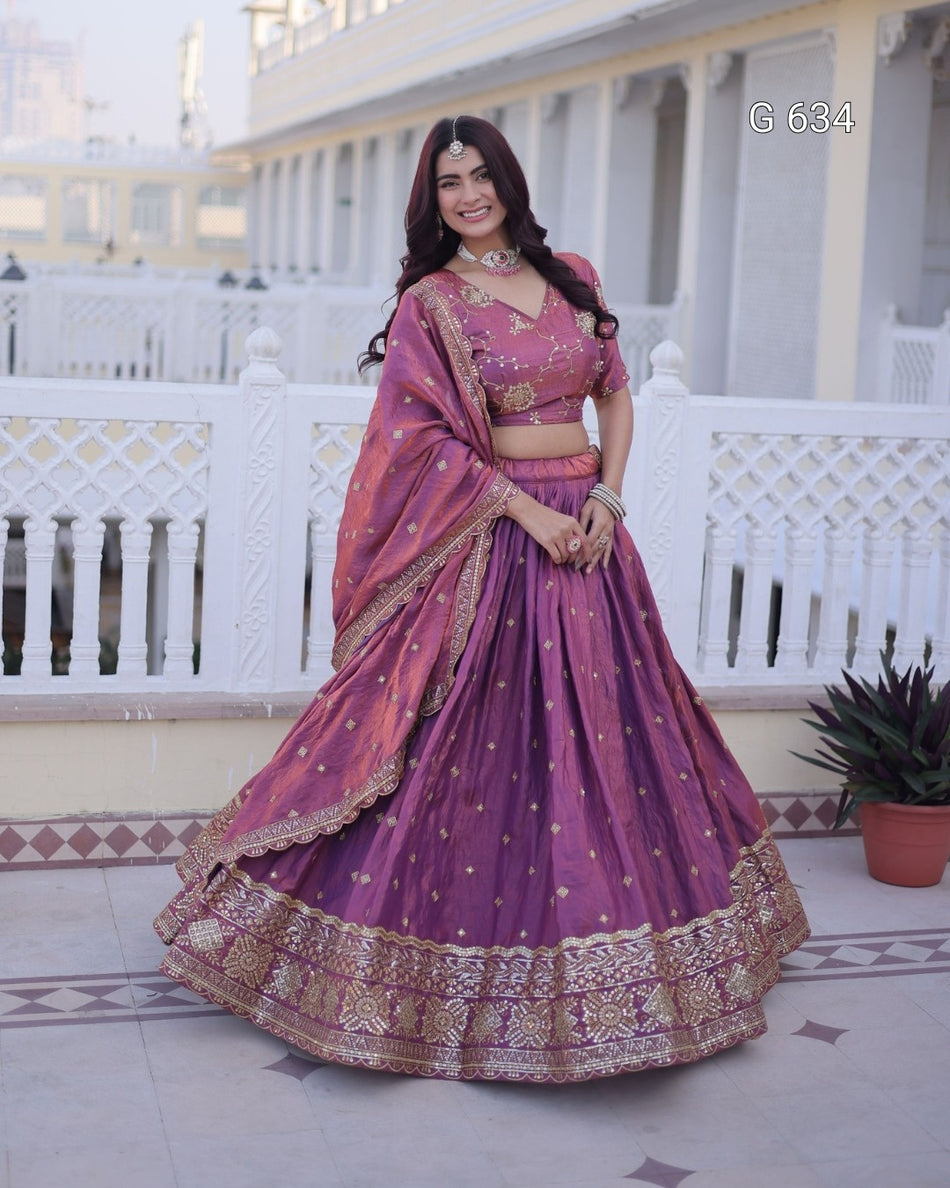 Luxurious Party Wear Lehenga for Wedding Functions - G 634