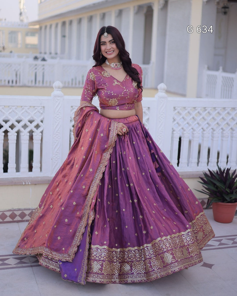 Luxurious Party Wear Lehenga for Wedding Functions - G 634