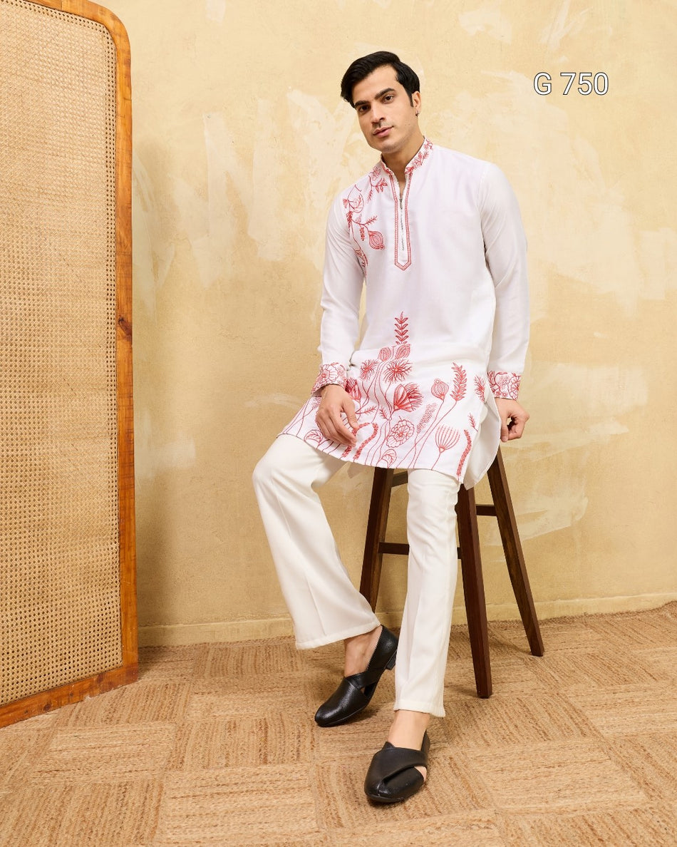 Graceful Mens Kurta with Sophisticated Ethnic Charm G 750