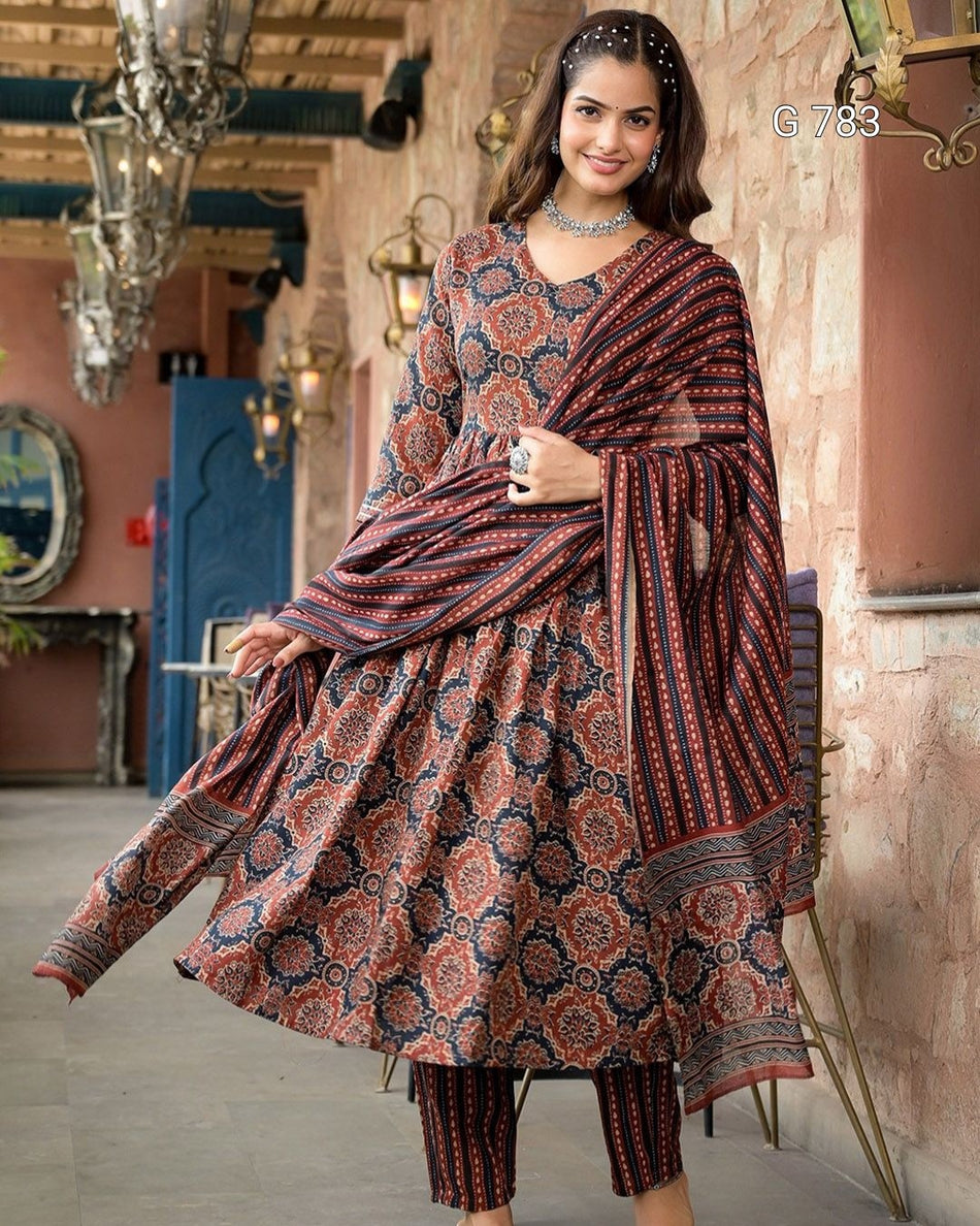 Designer Printed Rayon Suit with Elegant Appeal G 783