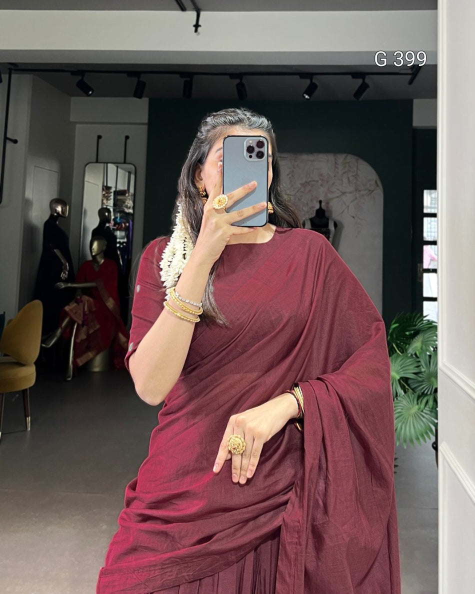 Pure Chanderi Lehenga with Zari Weaving Work – G 399