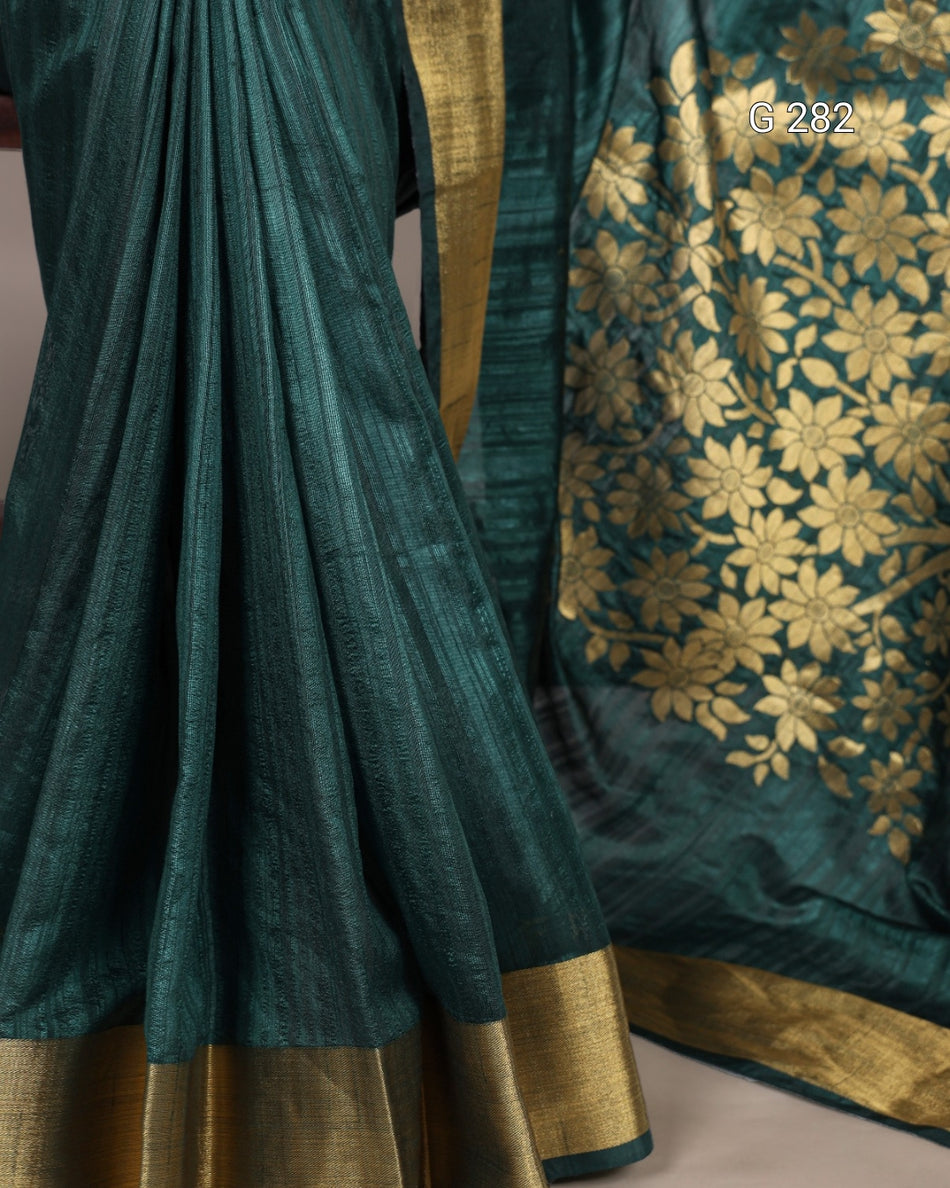 Raw Silk Saree with Zari Weaving Blouse – G 282