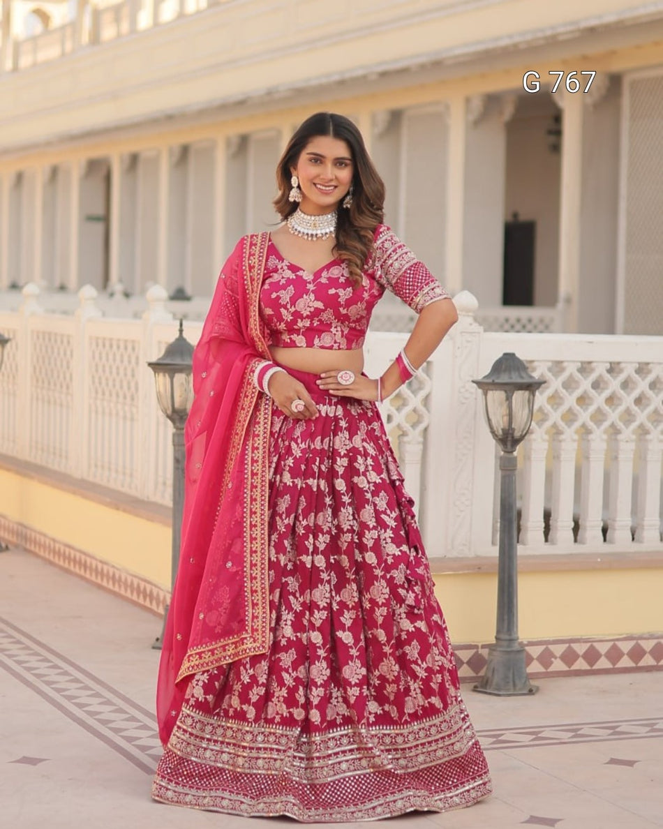 Luxurious Festive Lehenga for Wedding Functions G 739