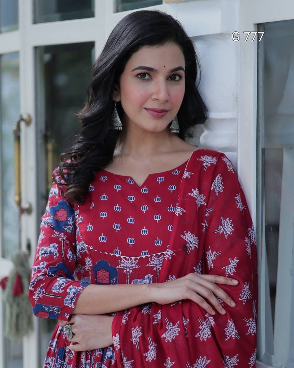 Comfortable Pure Cotton Outfit for Office Wear G 777