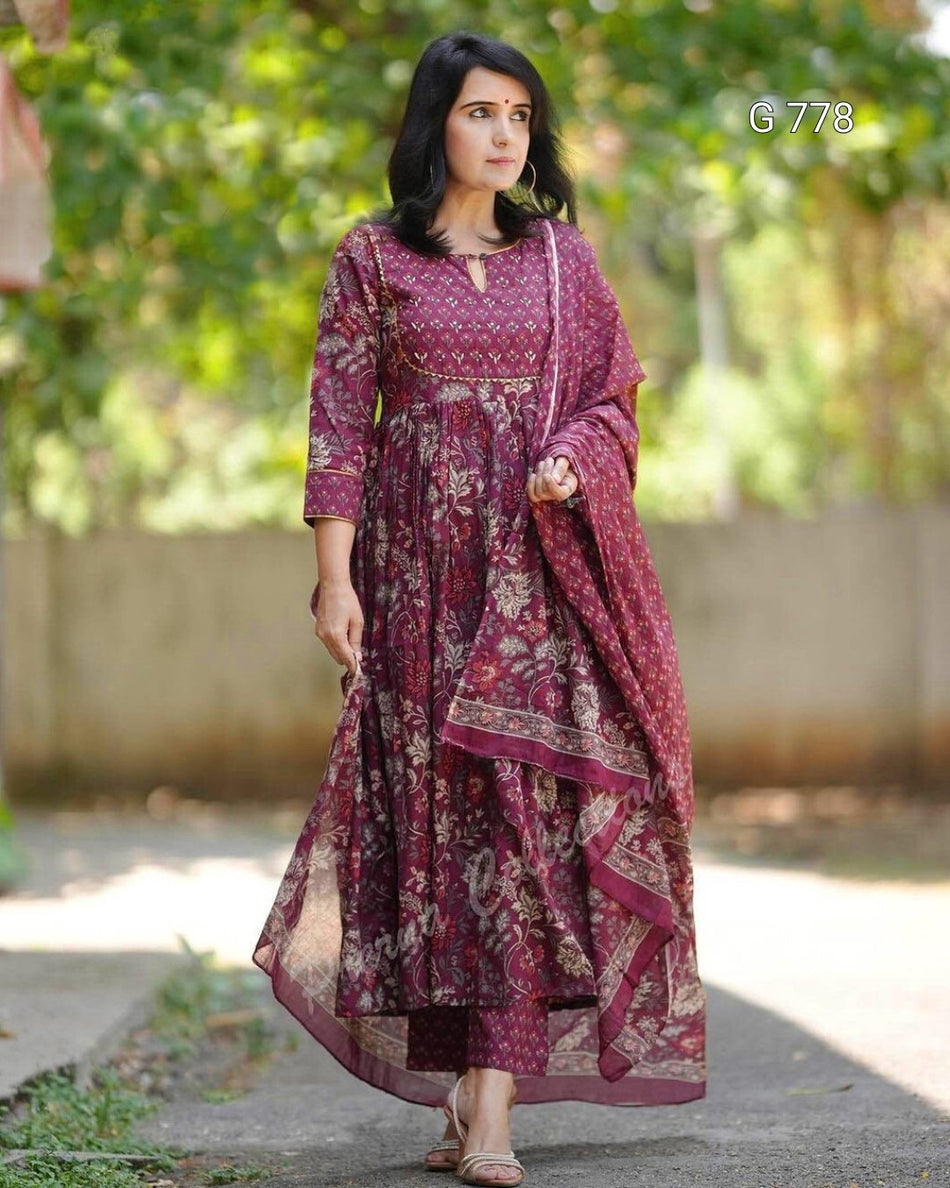 Comfortable Daily Wear Rayon Suit for Women G 778