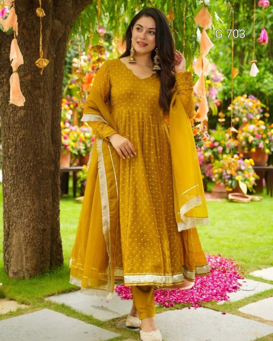 Premium Georgette Anarkali for Special Occasions G 703