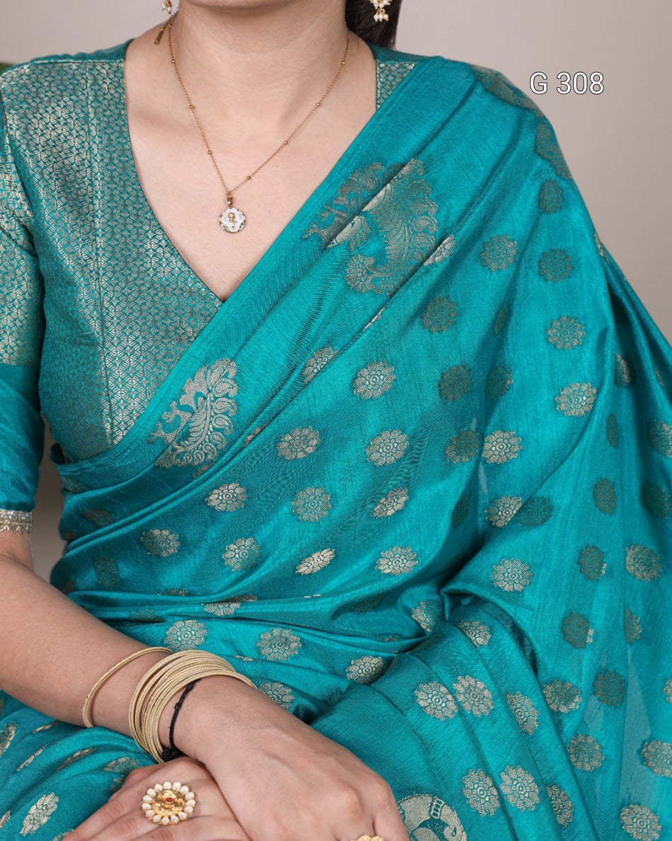 Roop Silk Saree with Zari Weaving Work – G 308 Pink