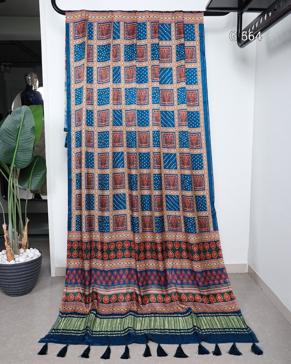 Designer Gaji Silk Dupatta with Soft Finish - G 564
