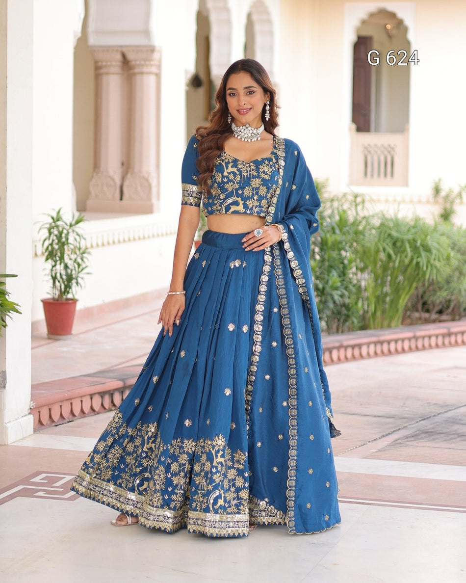Beautiful Embroidered Lehenga with Timeless Charm - G 624