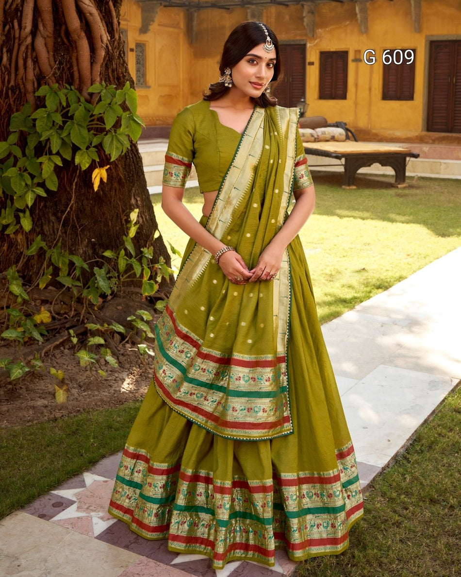 Stylish Zari Woven Ethnic Saree Collection - G 609