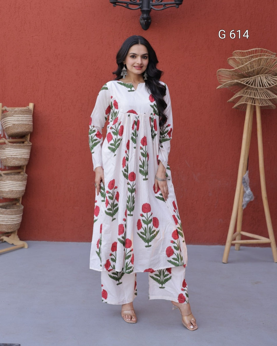 Beautiful Casual Cotton Outfit for Women - G614