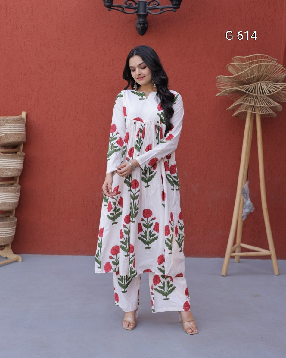 Beautiful Casual Cotton Outfit for Women - G614