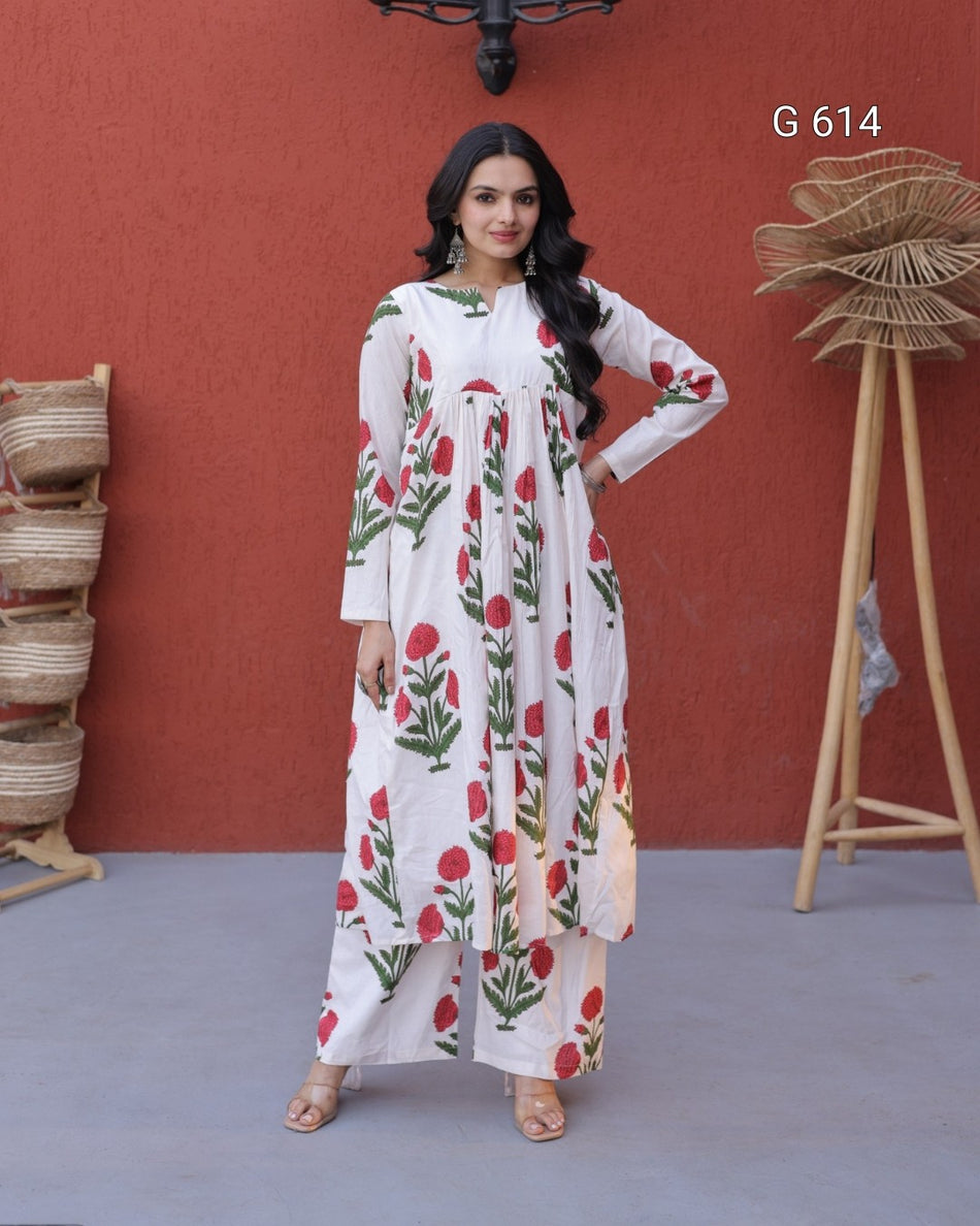 Beautiful Casual Cotton Outfit for Women - G614