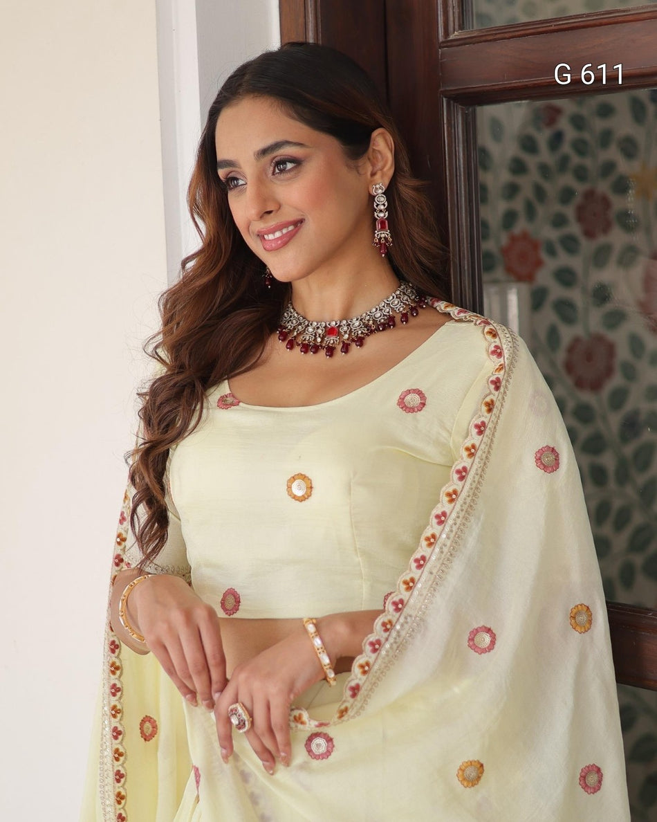 Designer Lehenga Choli with Luxurious Detailing - G 611