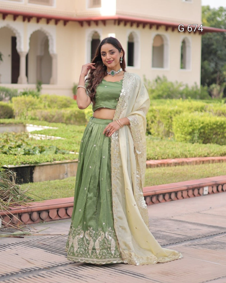 Luxurious Designer Lehenga with Timeless Ethnic Charm G 674