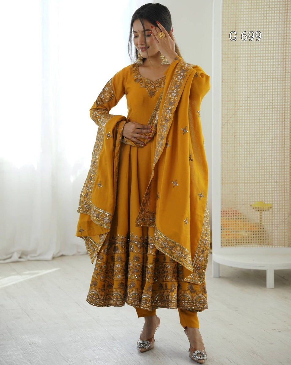 Premium Sequence Work Anarkali with Festive Glamourn G 699