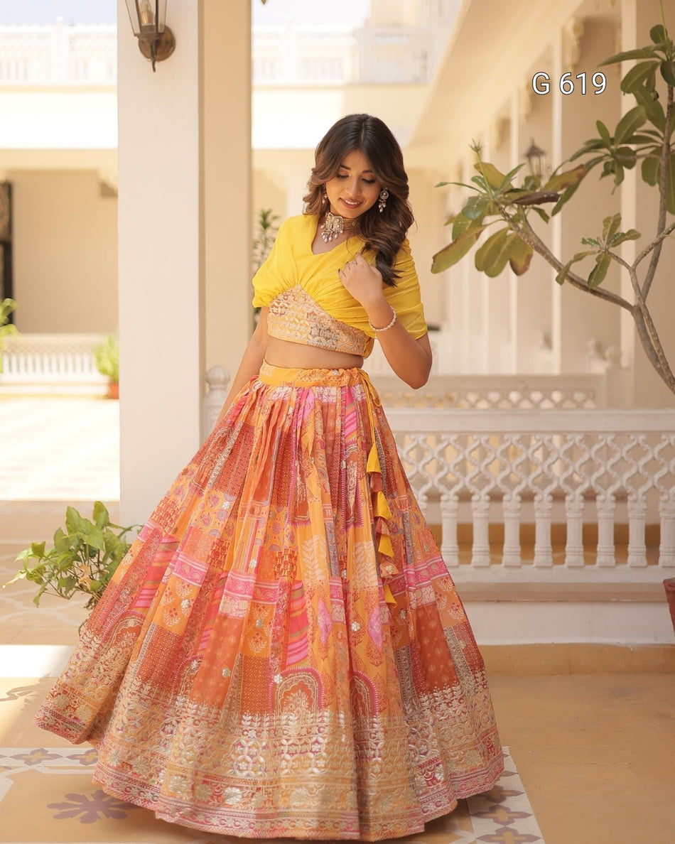 Luxurious Embroidered Lehenga for Special Occasions - G 619