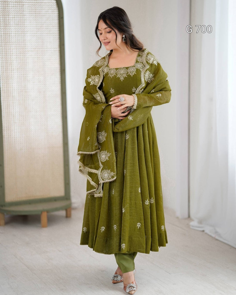 Premium Sequence Work Anarkali with Royal Appeal G 700