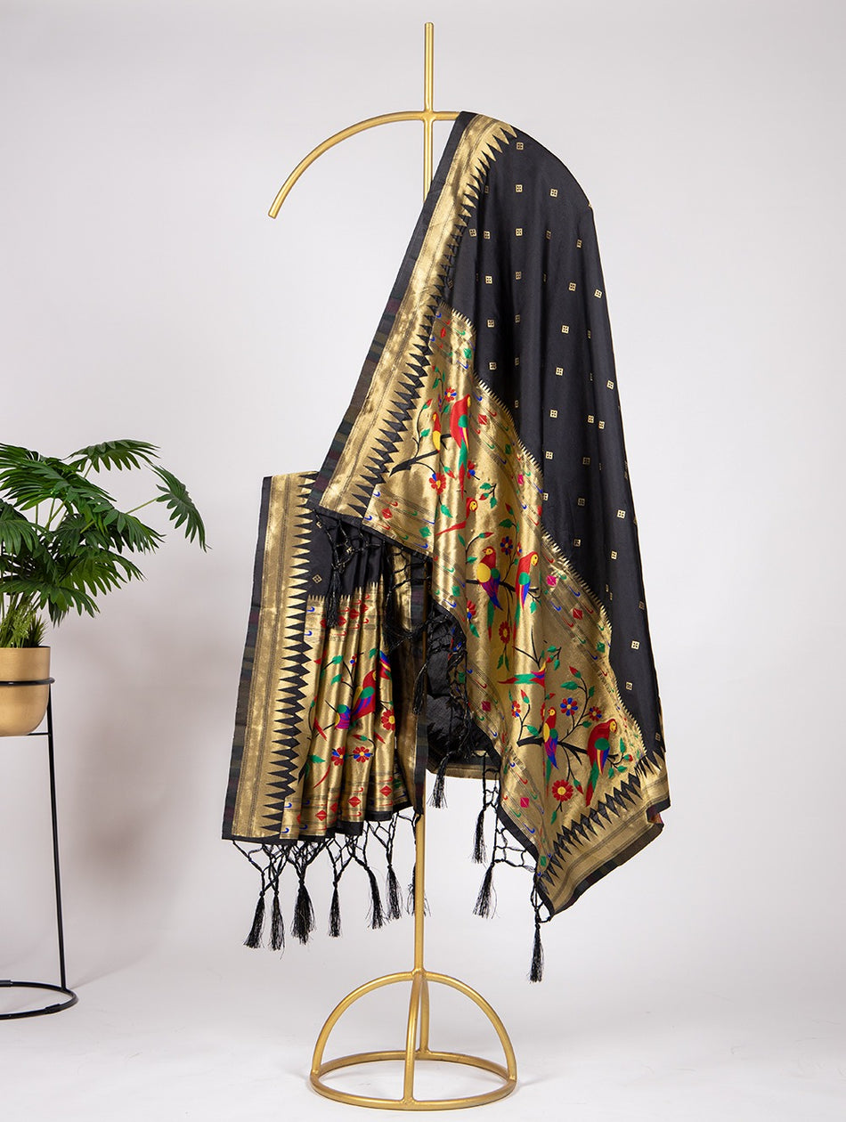 Jacquard Pathani Dupatta with Zari Weaving Work and Tassels  - G 6