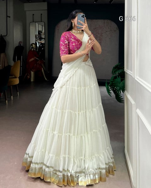 Luxurious Festive Lehenga with Timeless Elegance G 666