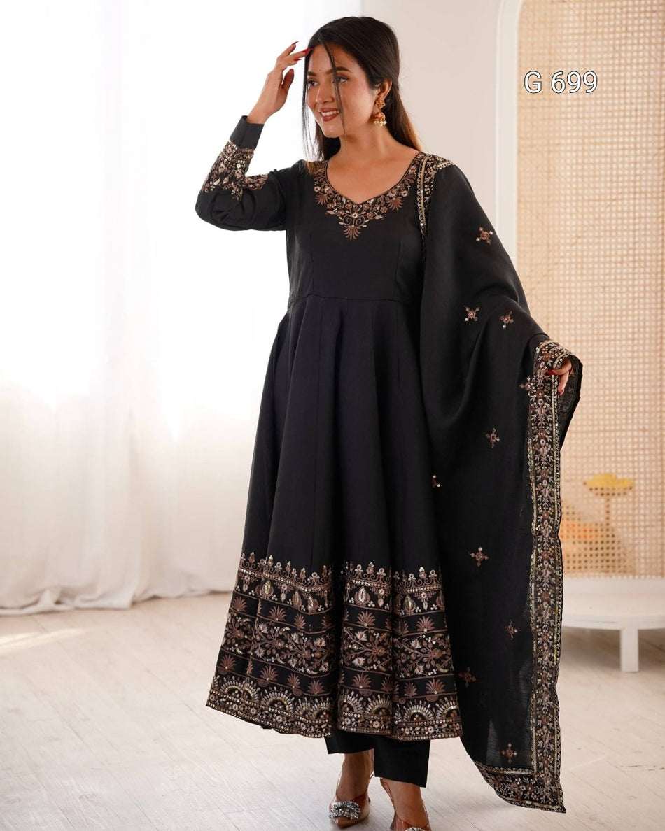Premium Sequence Work Anarkali with Festive Glamourn G 699
