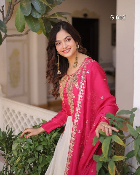 Elegant Party Wear Gown with Graceful Detailing G 664