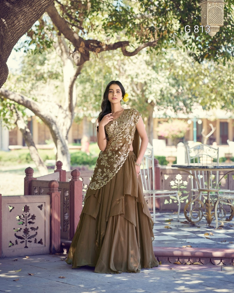 Graceful Ethnic Lehenga with Timeless Elegance G 813