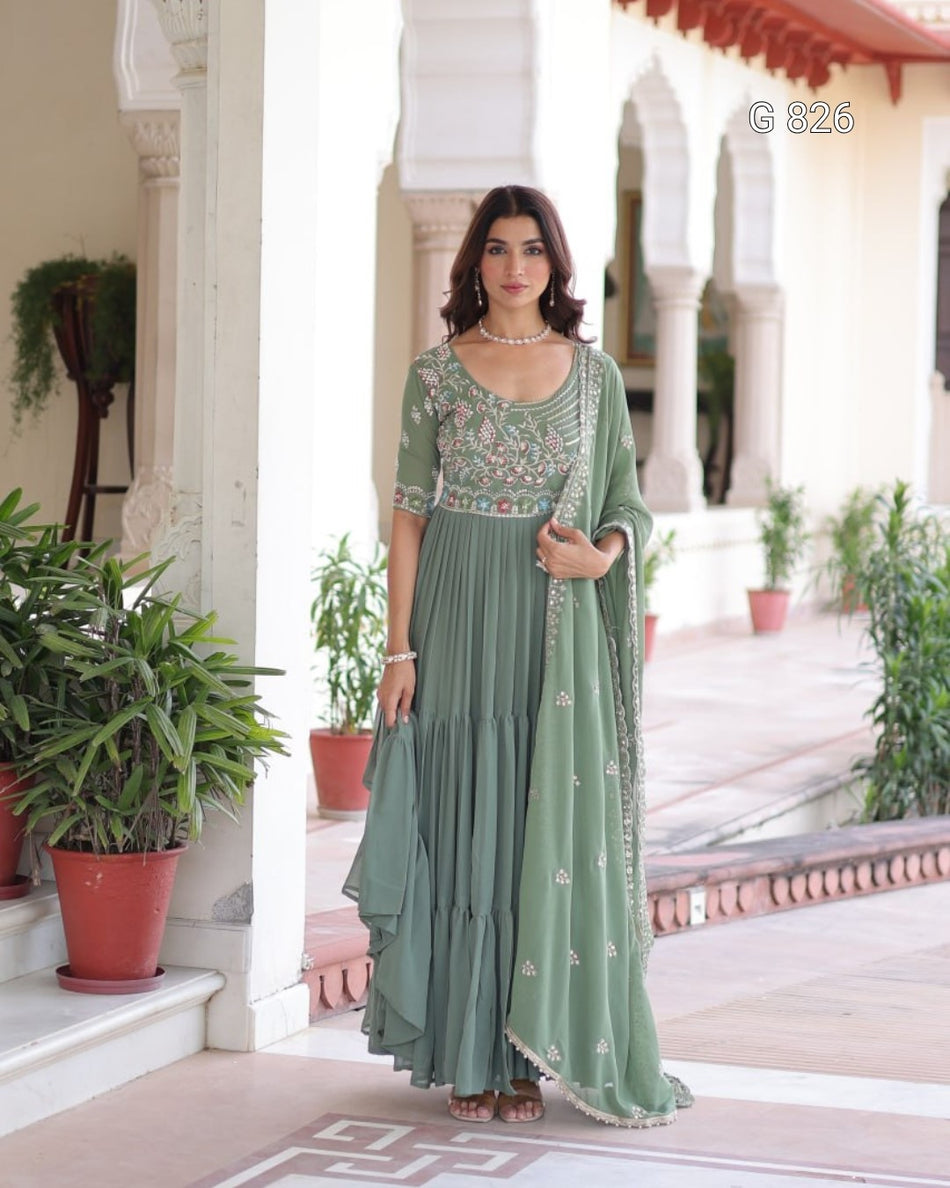 Premium Ethnic Wear Anarkali for Special Occasions G 826